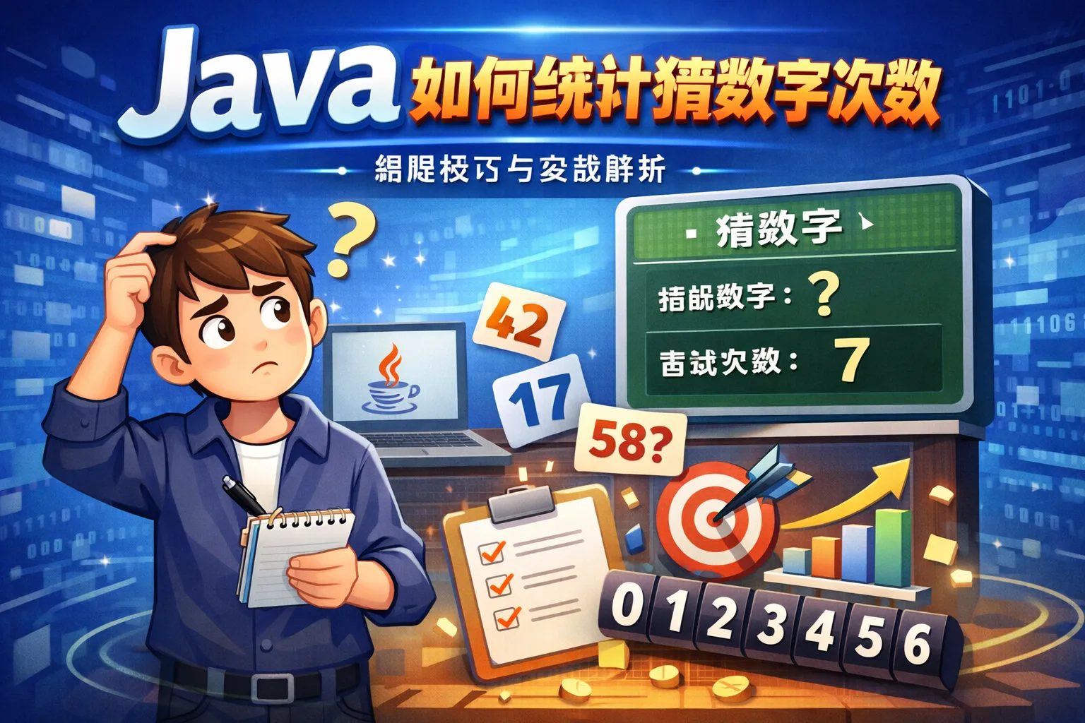 java如何统计猜数字次数