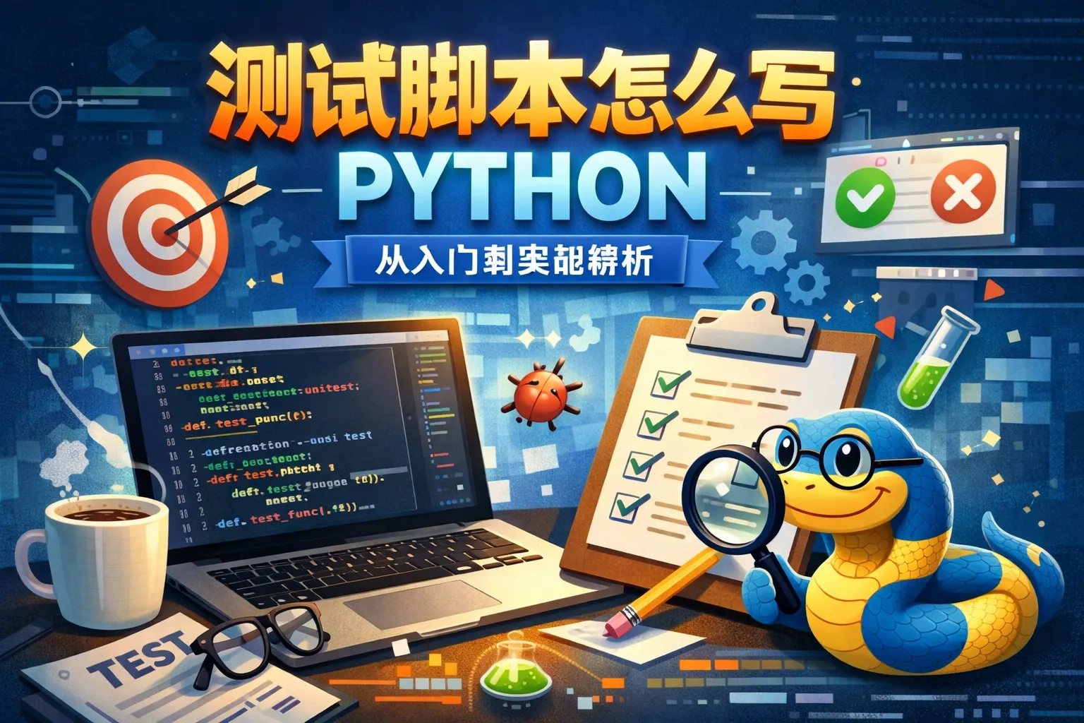 测试脚本怎么写 python