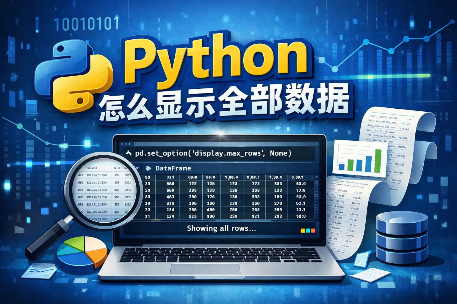 python怎么显示全部数据