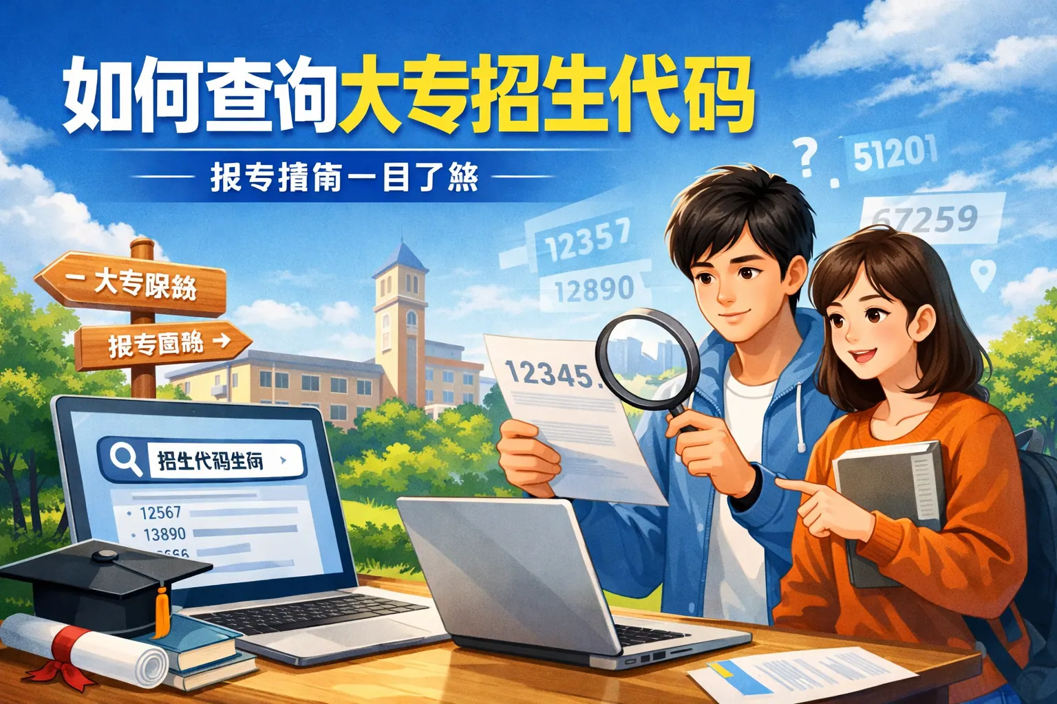 如何查询大专招生代码