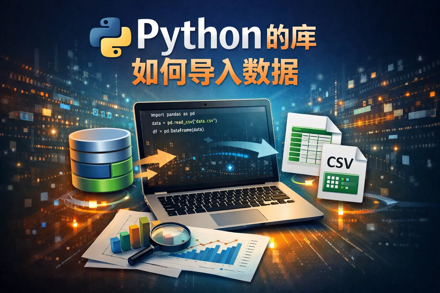 python的库如何导入数据