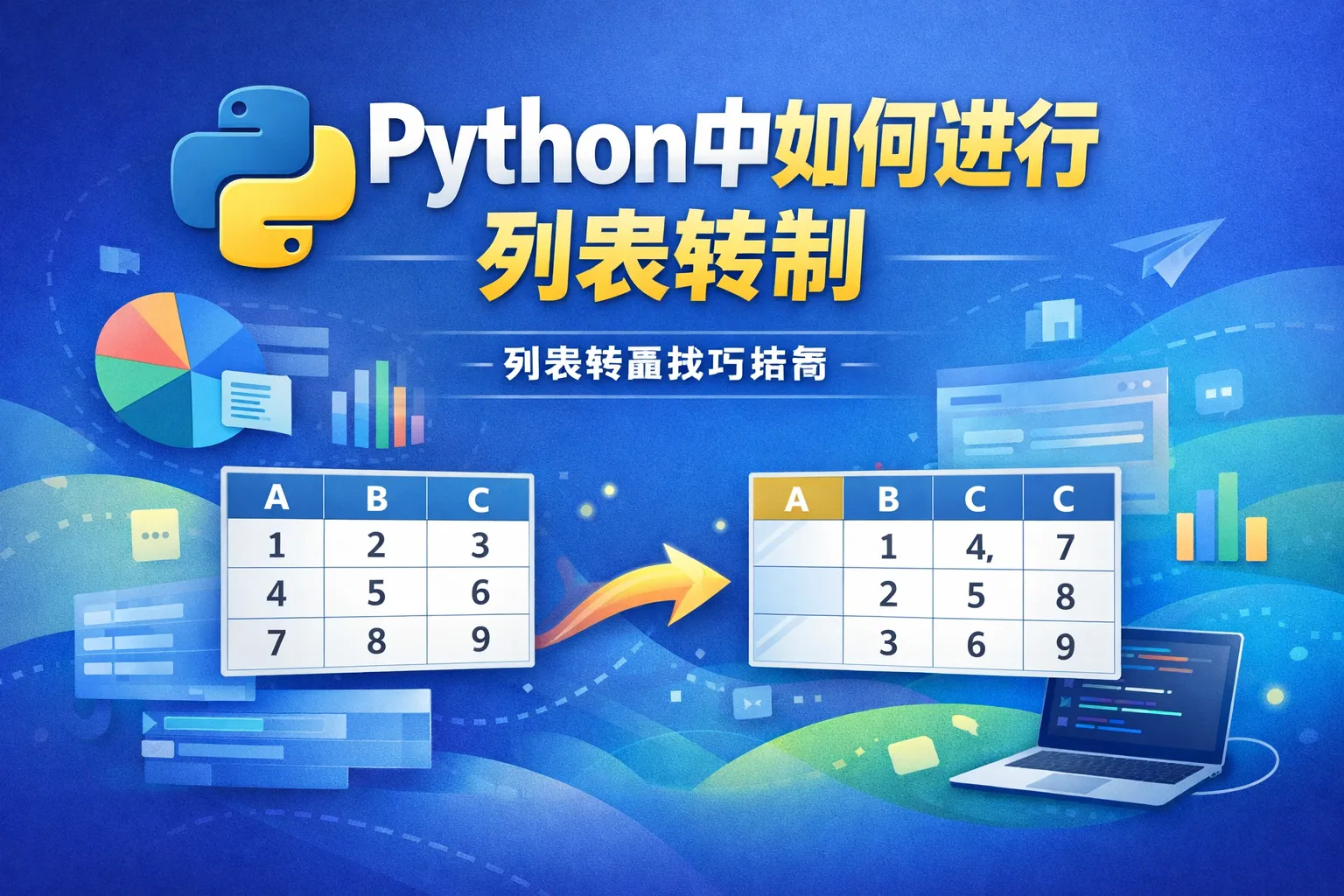 python中如何进行列表转制