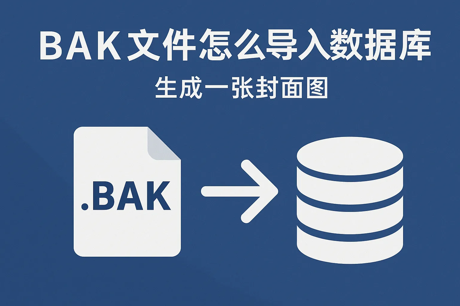 bak文件怎么导入数据库