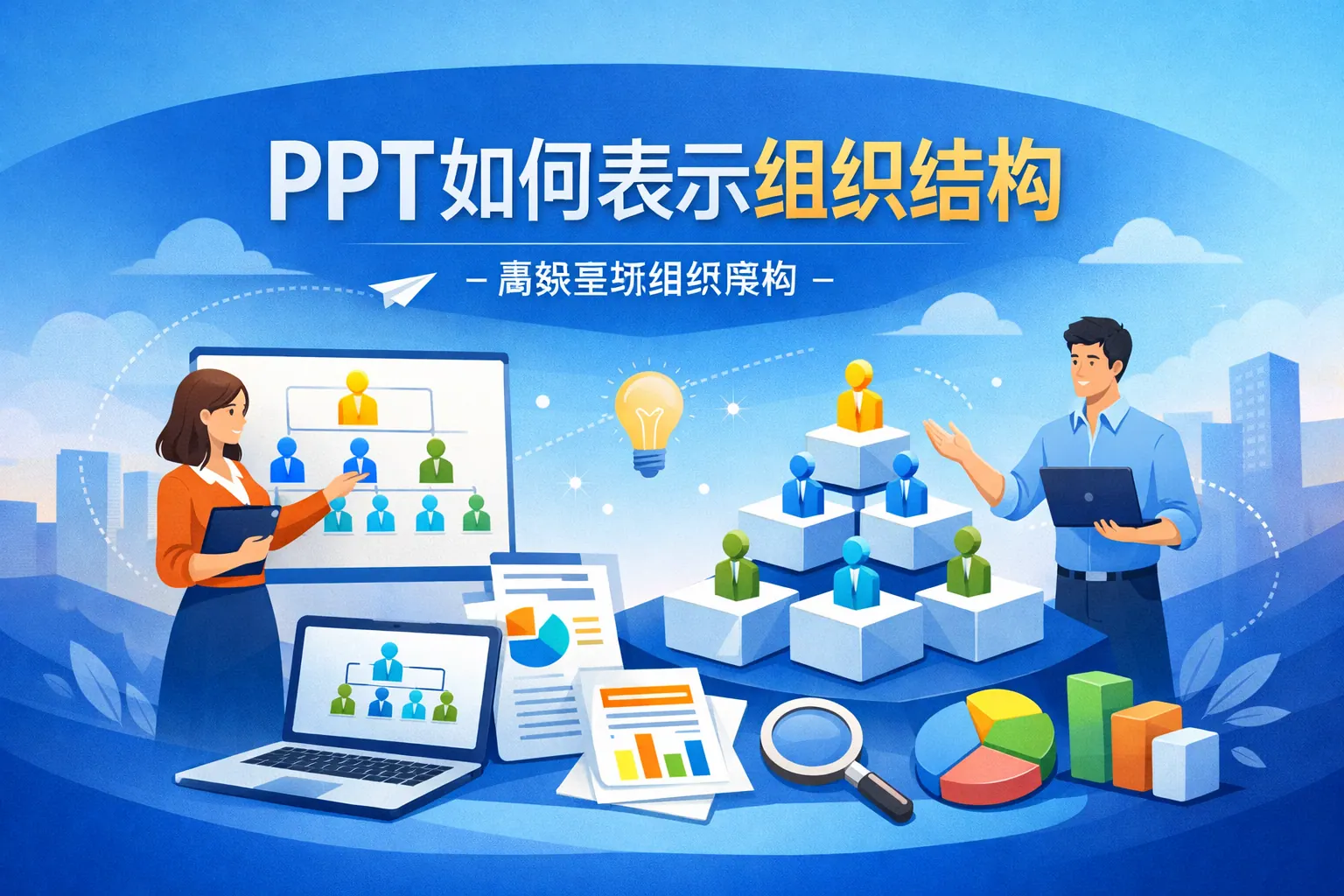 ppt如何表示组织结构