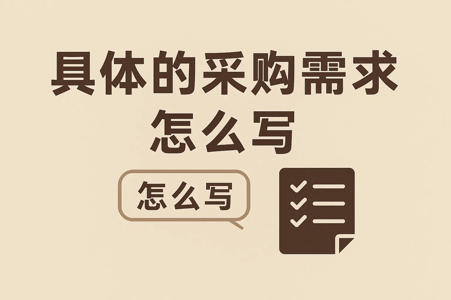 具体的采购需求怎么写