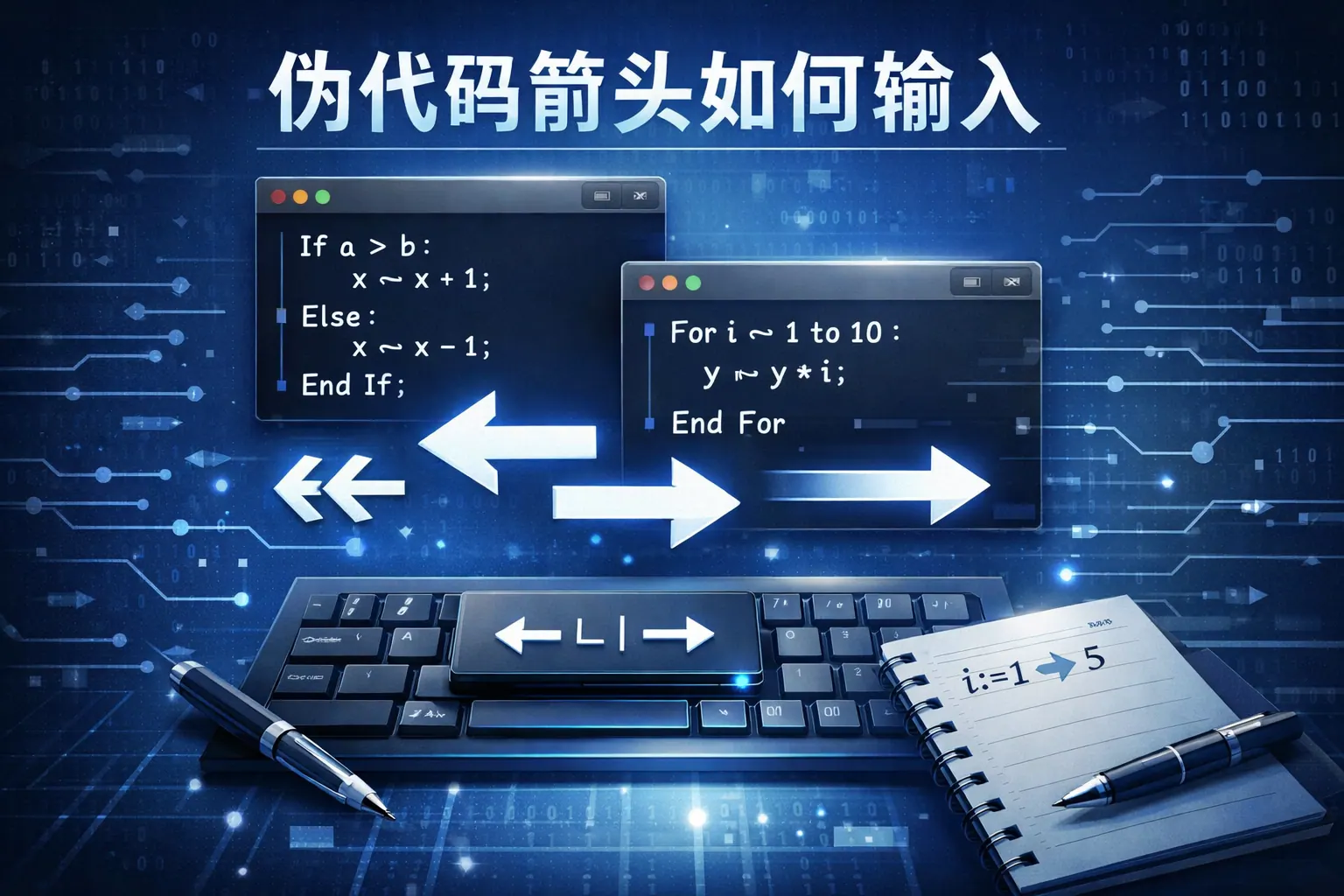 伪代码箭头如何输入