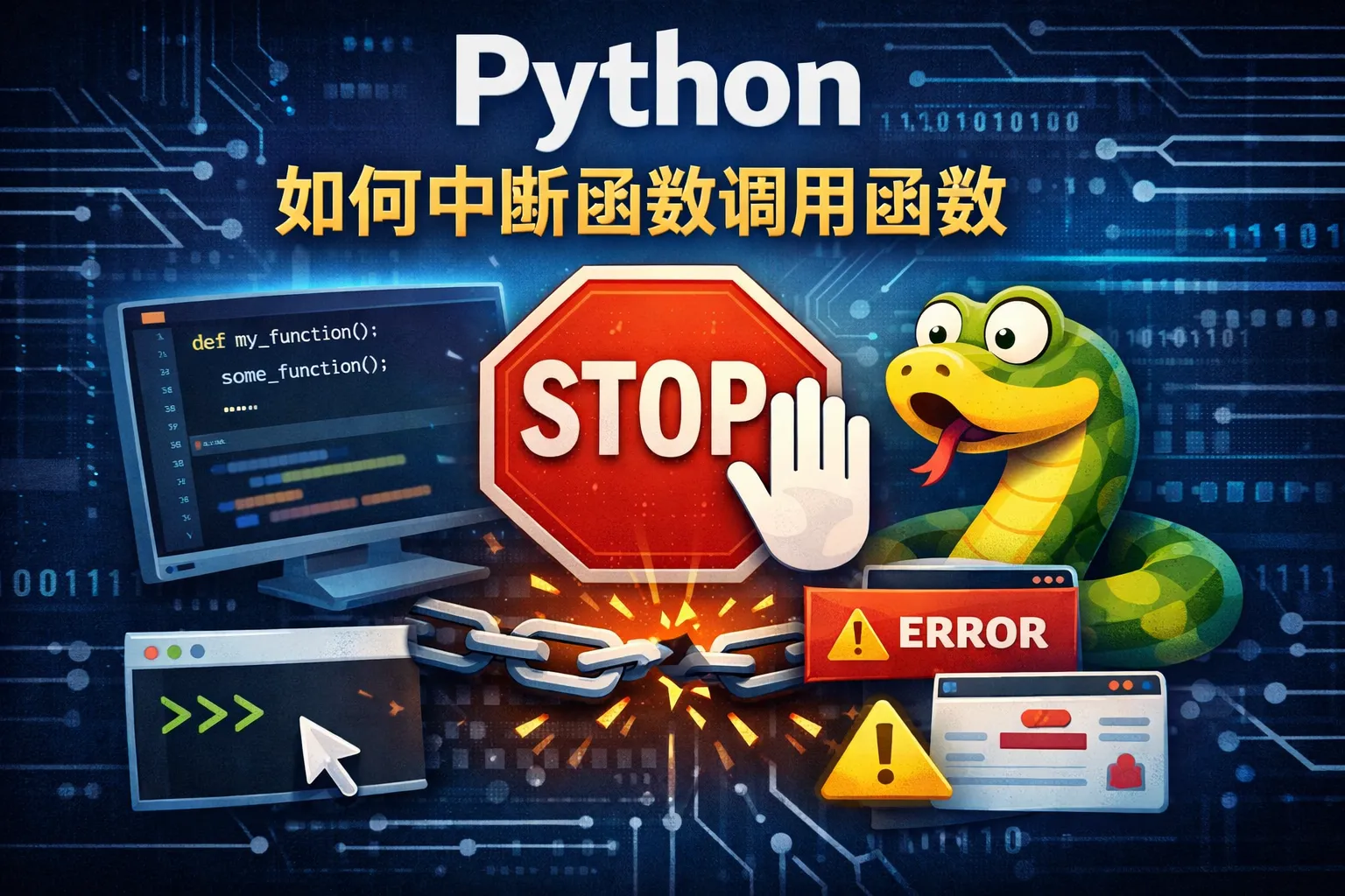 python 如何中断函数调用函数