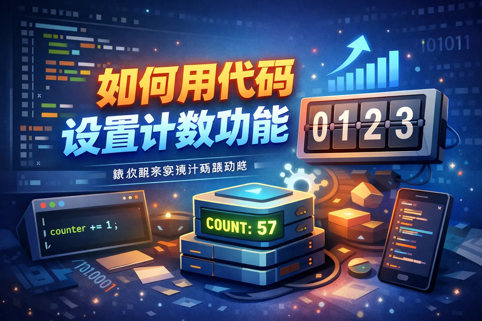 如何用代码设置计数功能