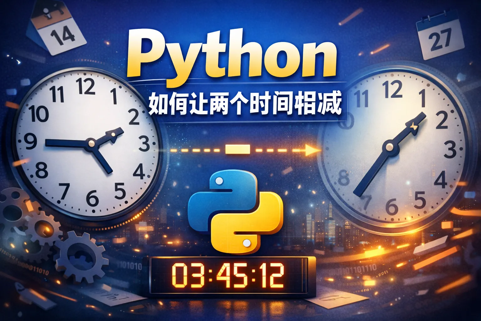 python如何让两个时间相减