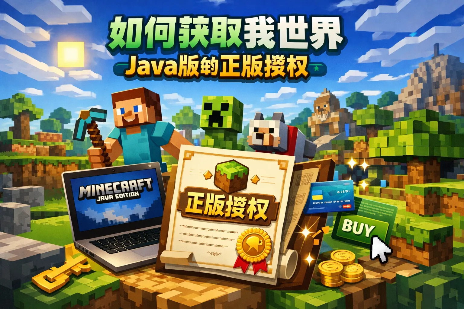如何获取我的世界java版的正版授权