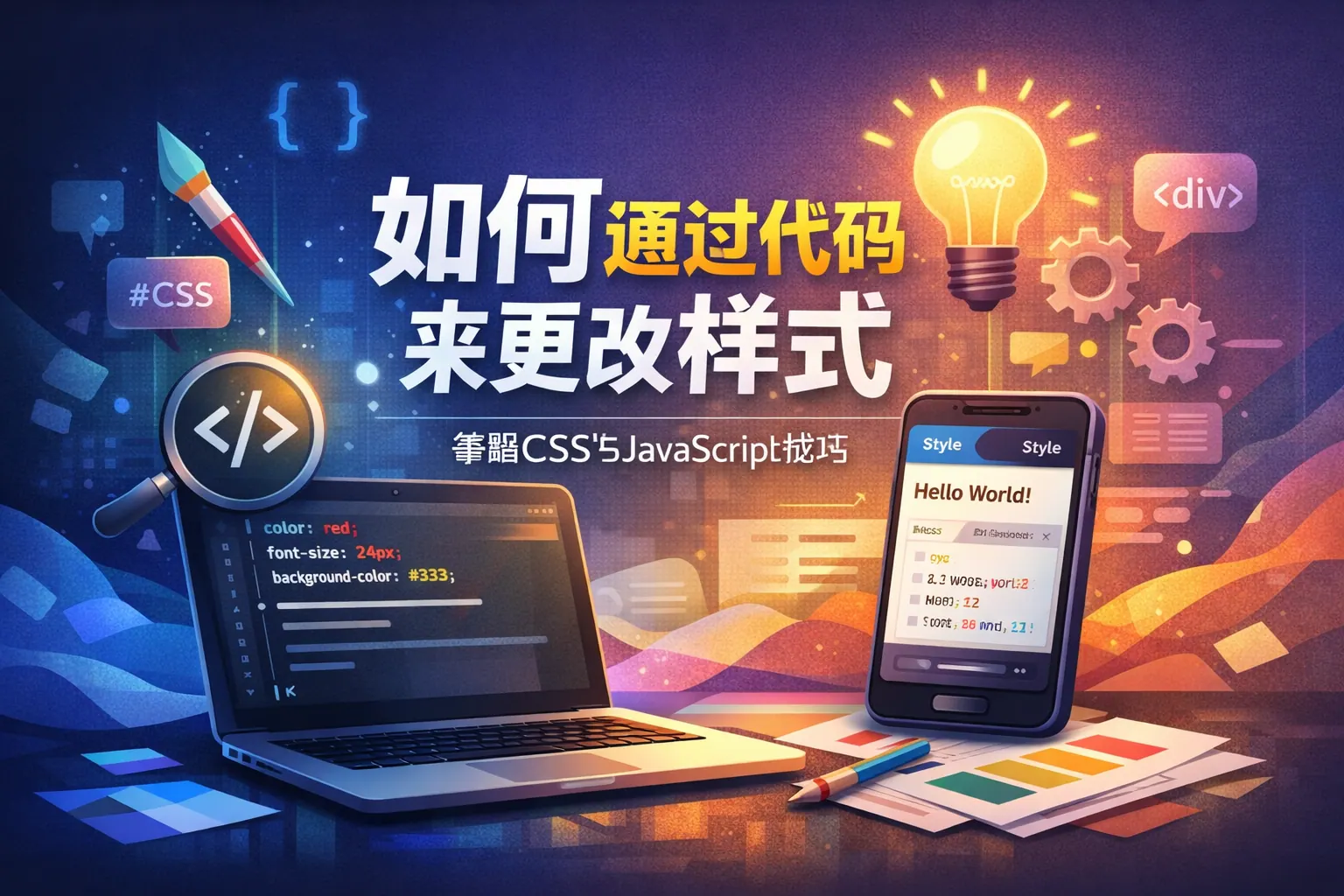 如何通过代码来更改样式