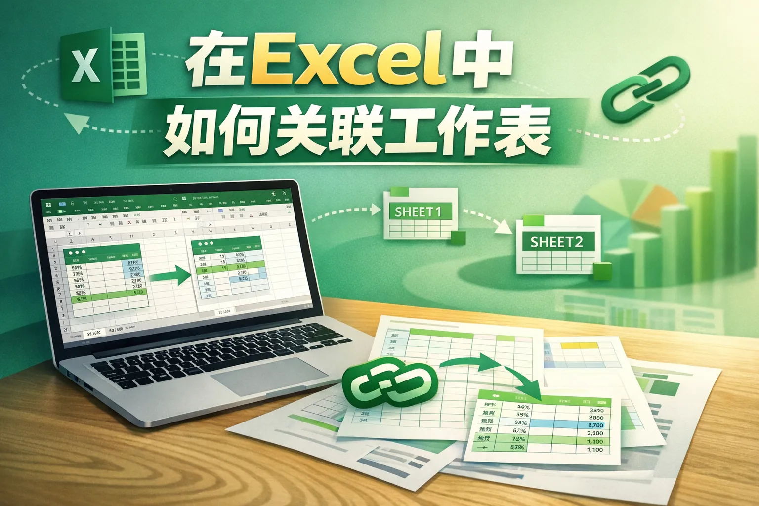 在excel中如何关联工作表