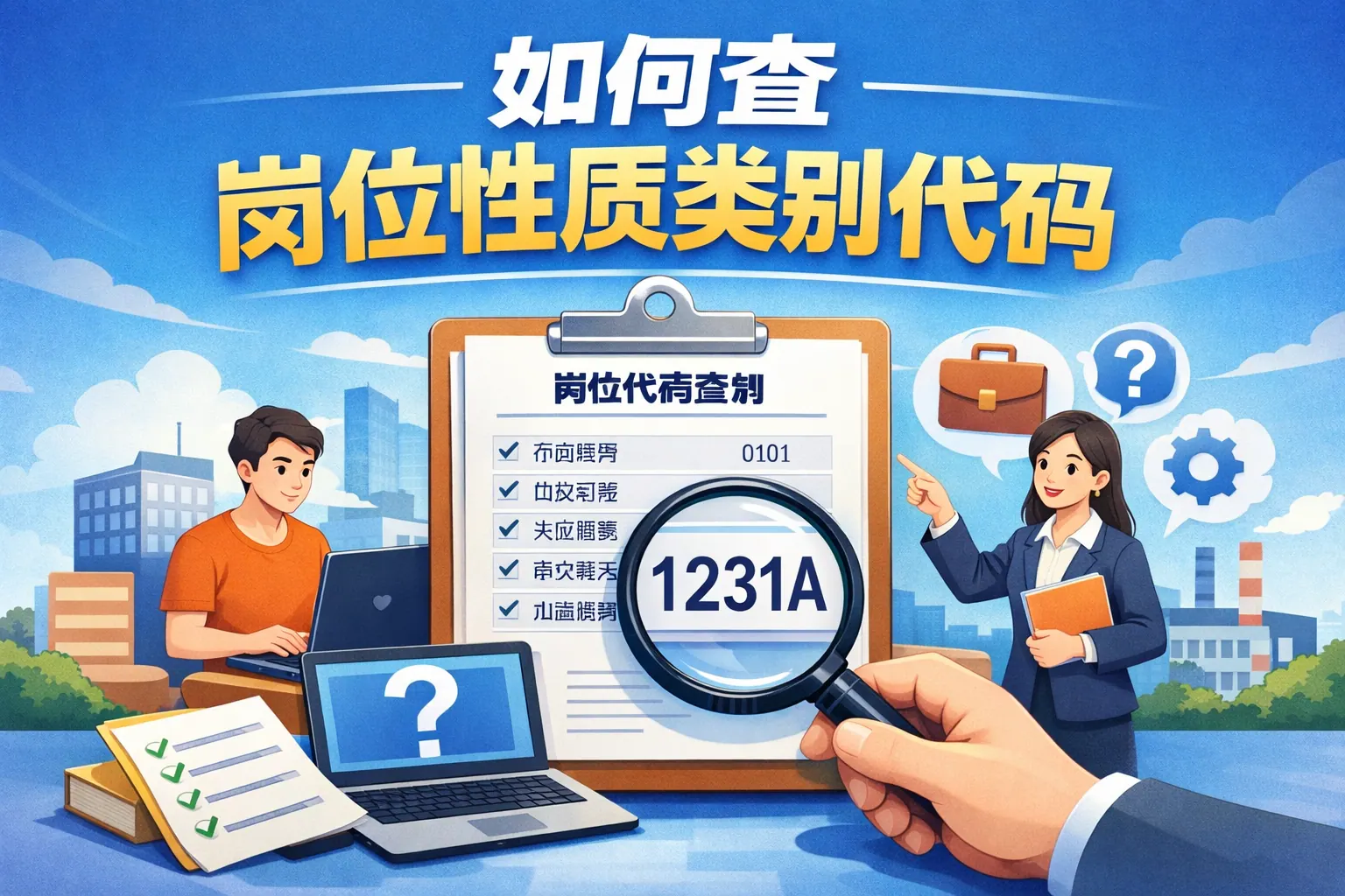 如何查岗位性质类别代码