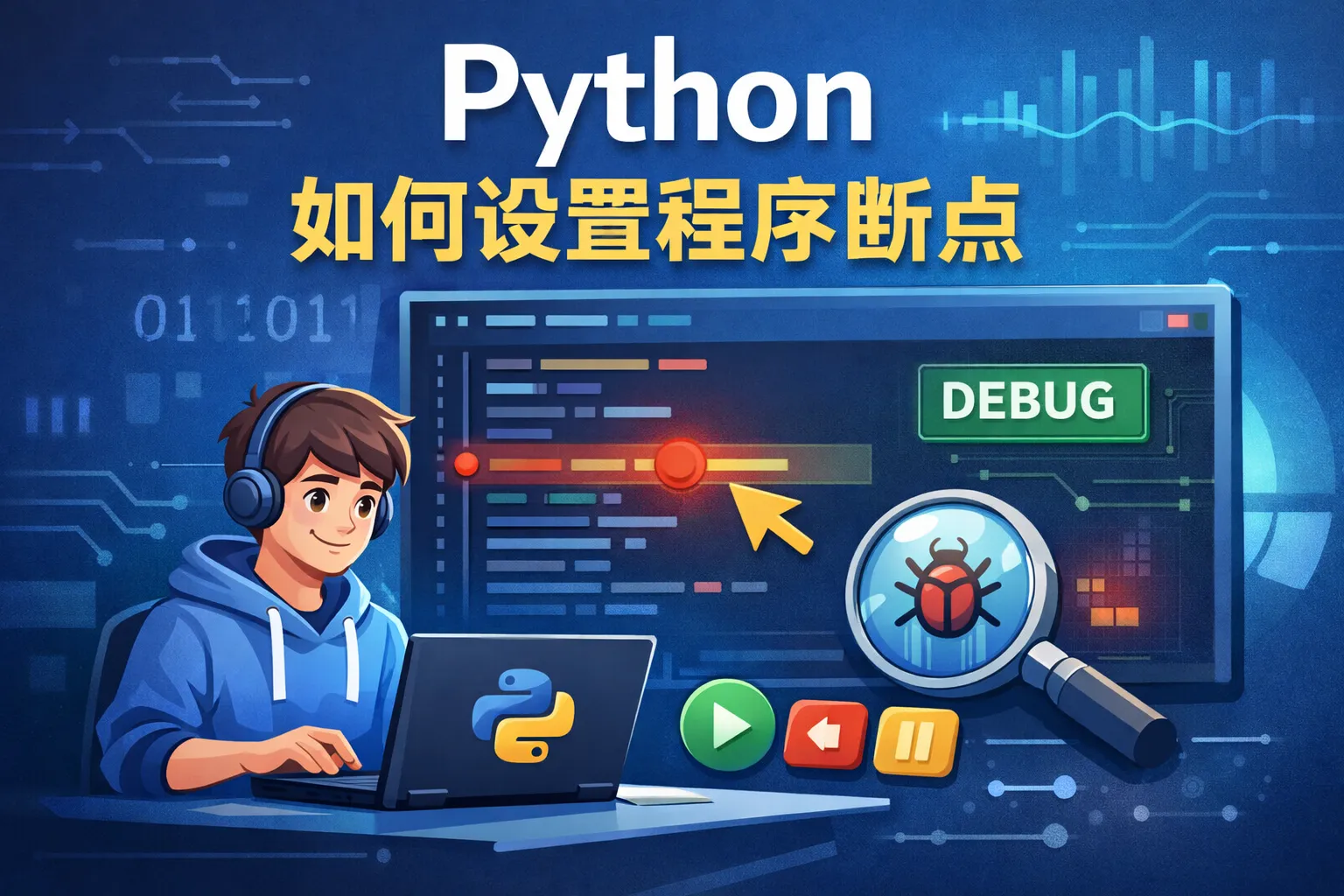 python 如何设置程序断点