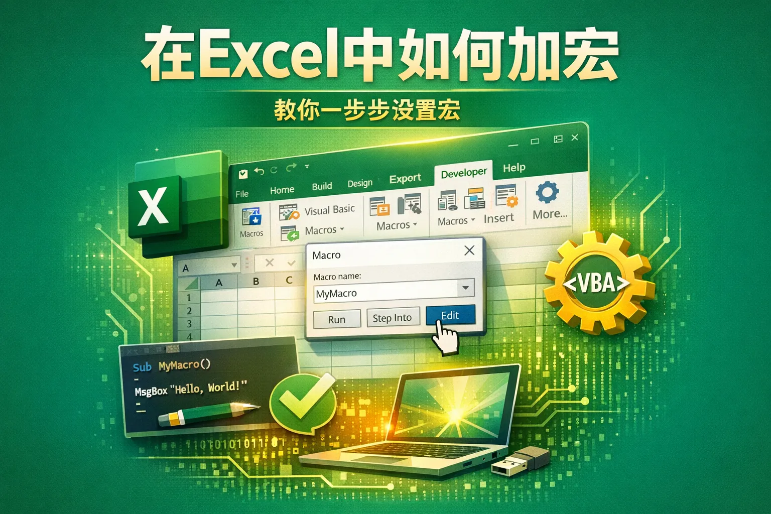 在excel中如何加宏