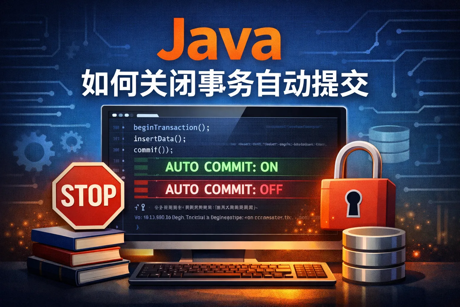 java如何关闭事务自动提交