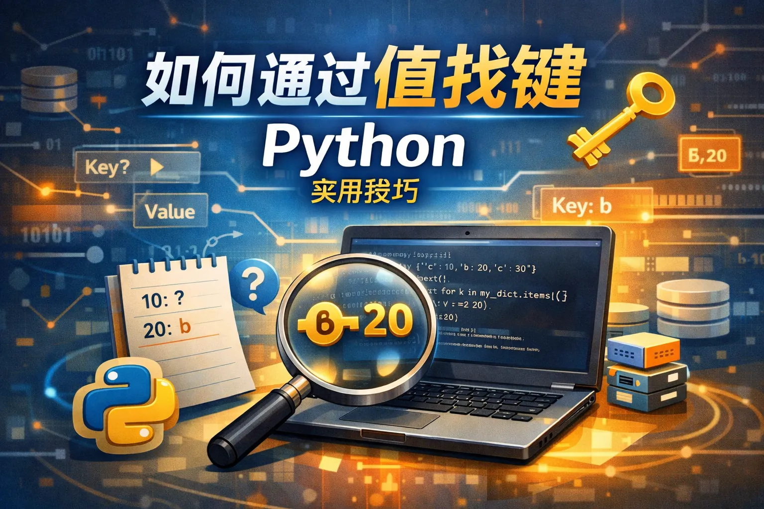 如何通过值找键 python