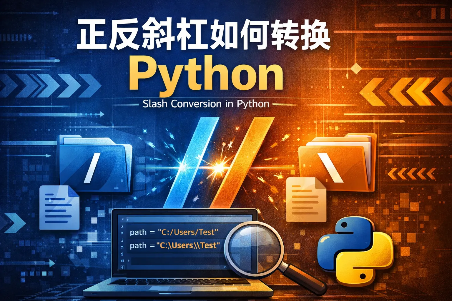 正反斜杠如何转换python