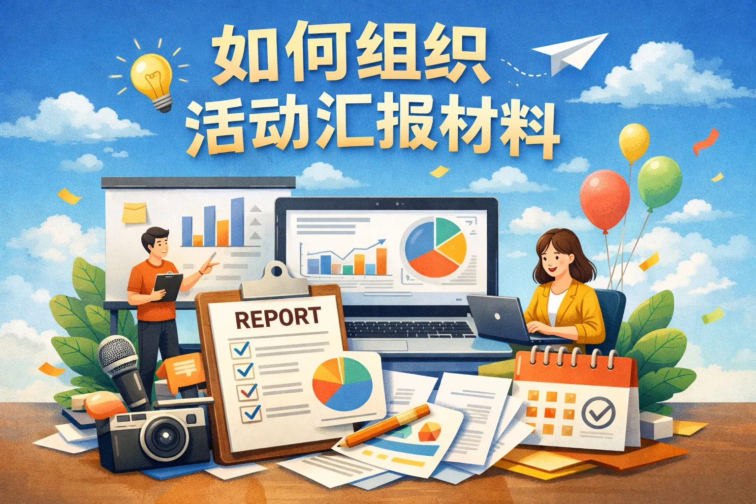 如何组织活动汇报材料