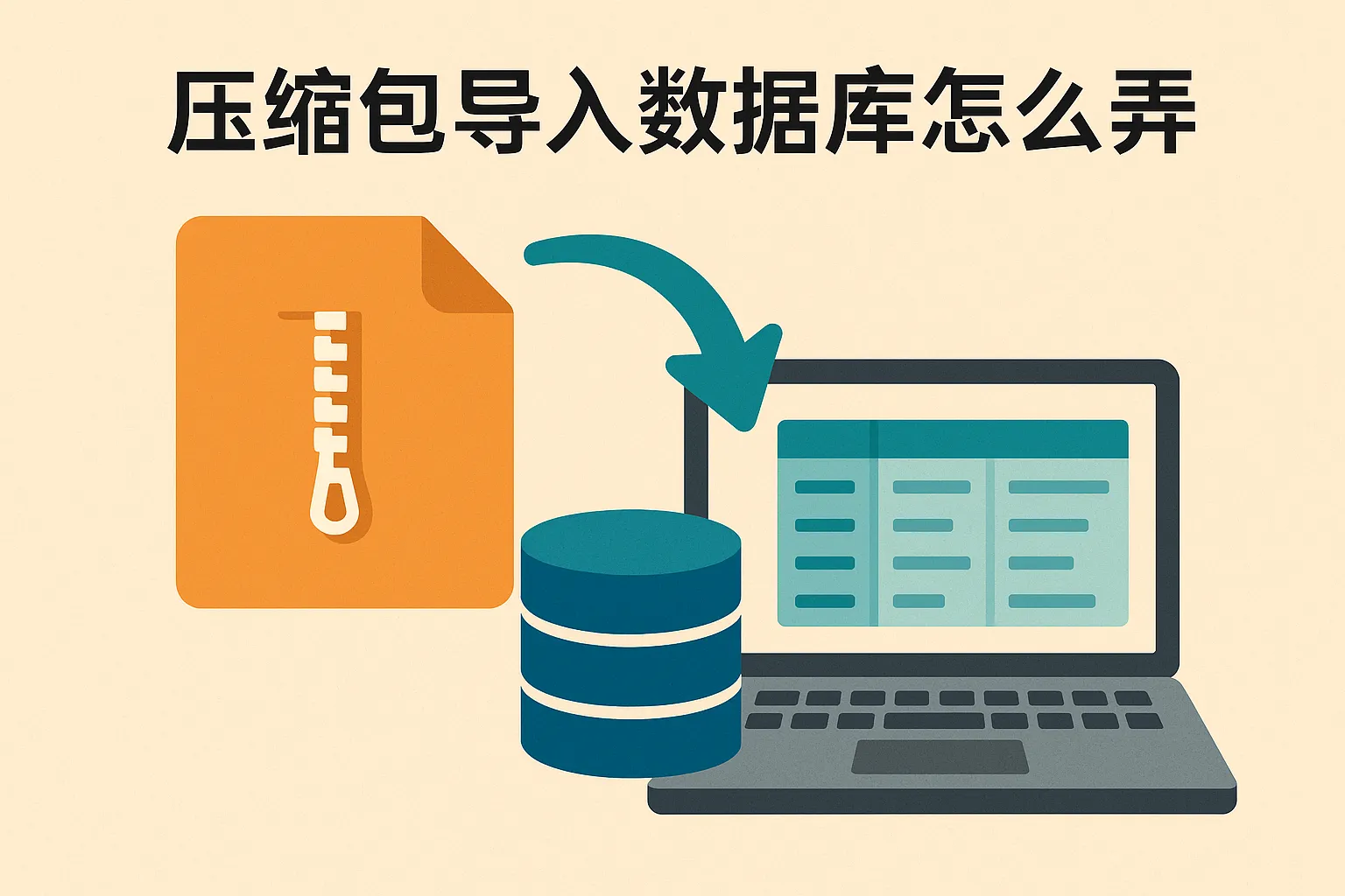 压缩包导入数据库怎么弄