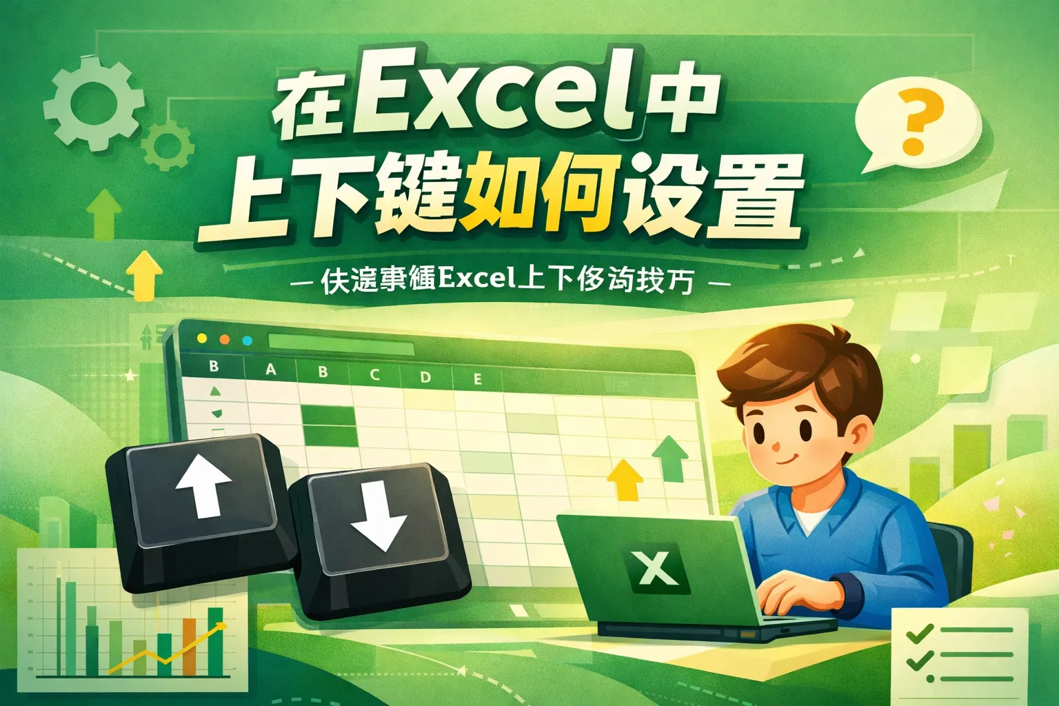 在excel中上下键如何设置
