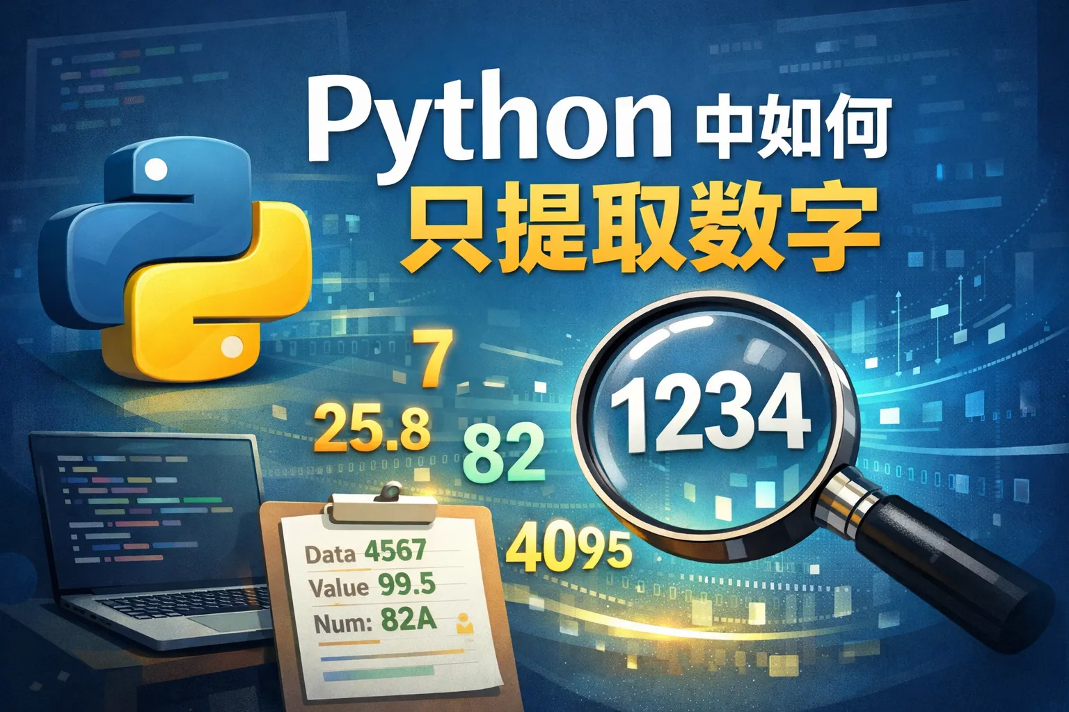 python中如何只提取数字