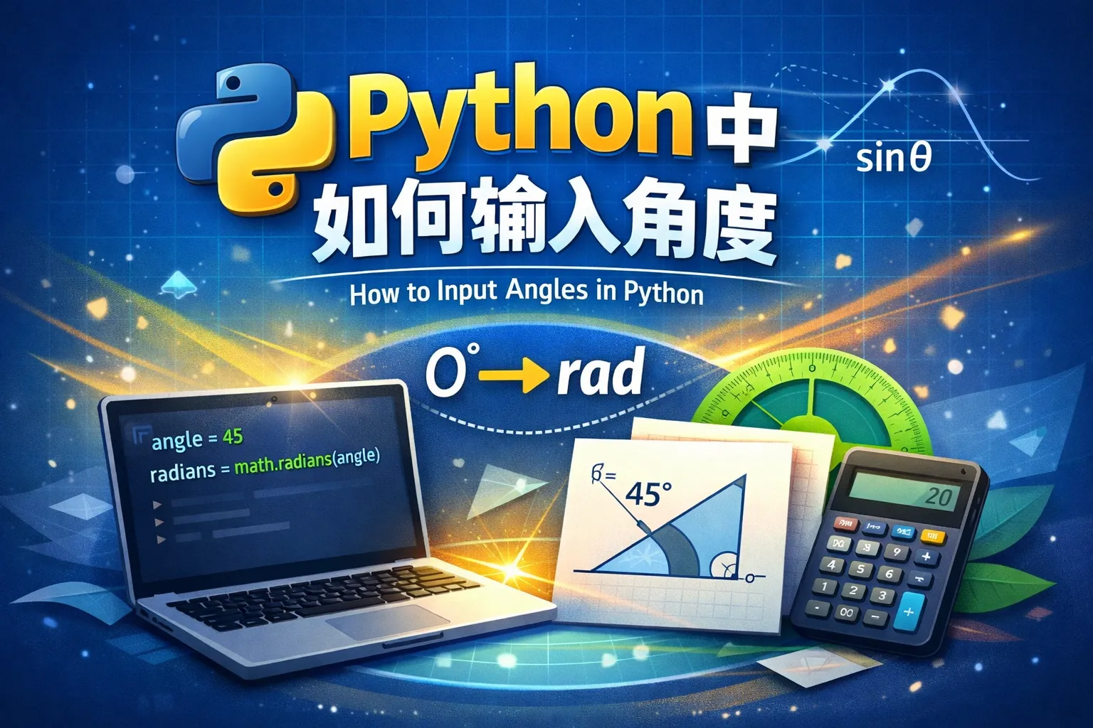 python中如何输入角度