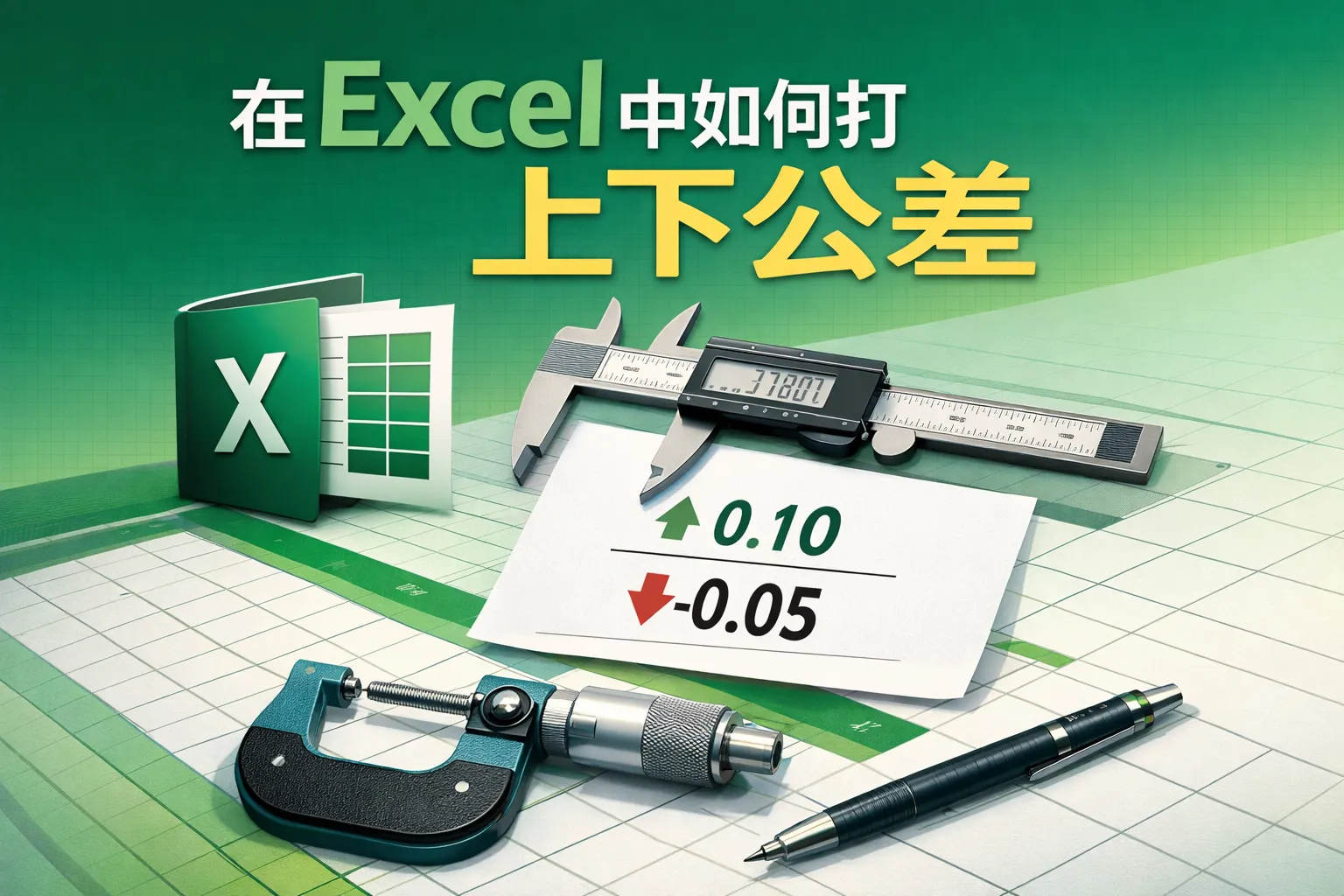 在excel中如何打上下公差