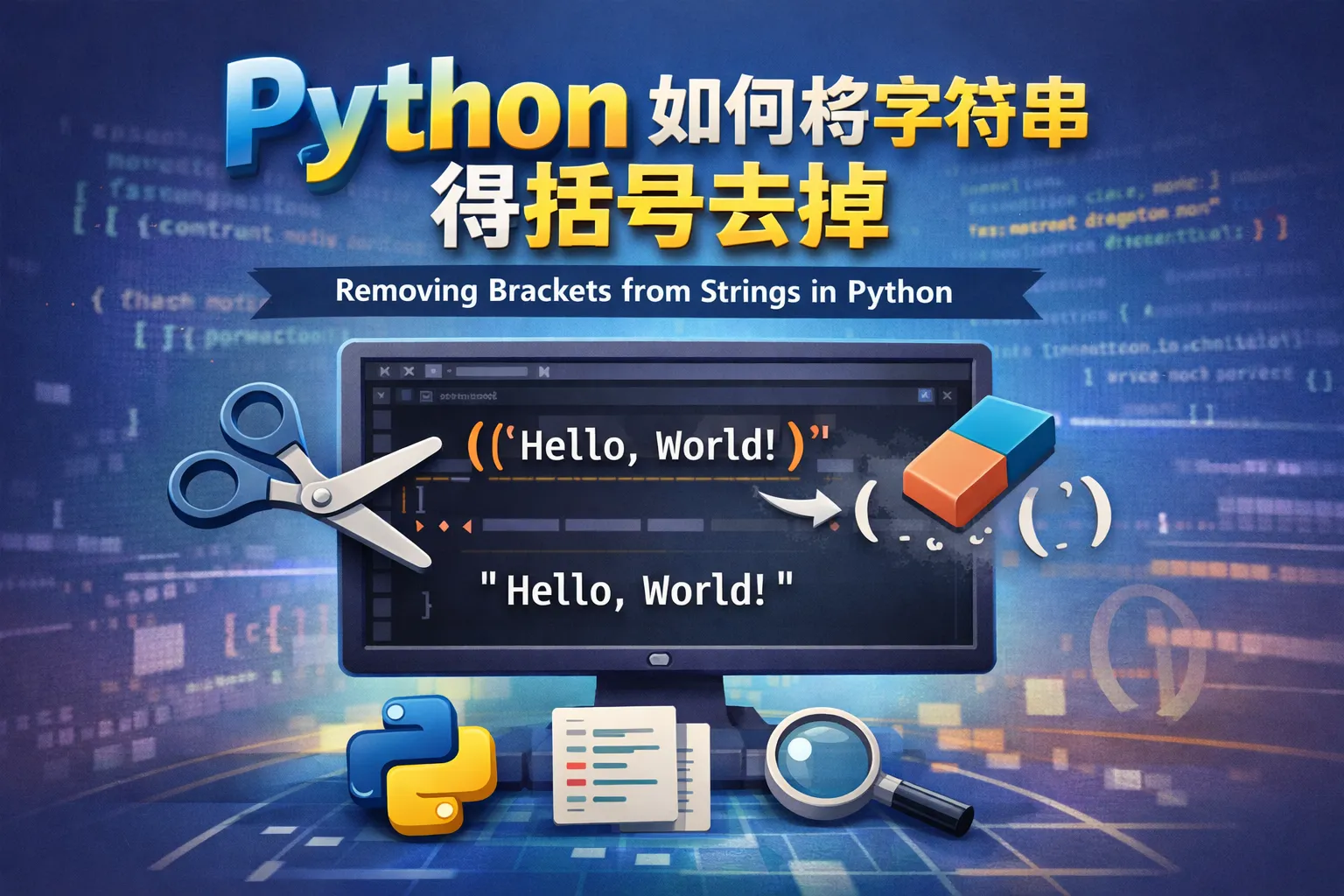 Python如何将字符串得括号去掉
