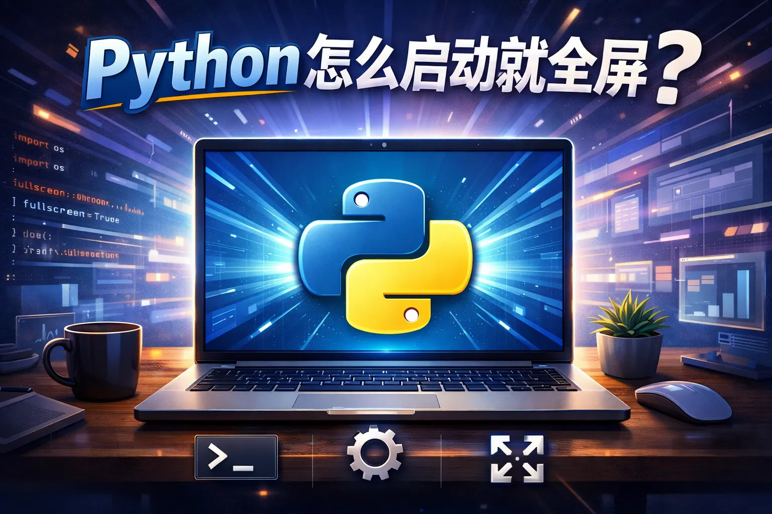 python怎么启动就全屏