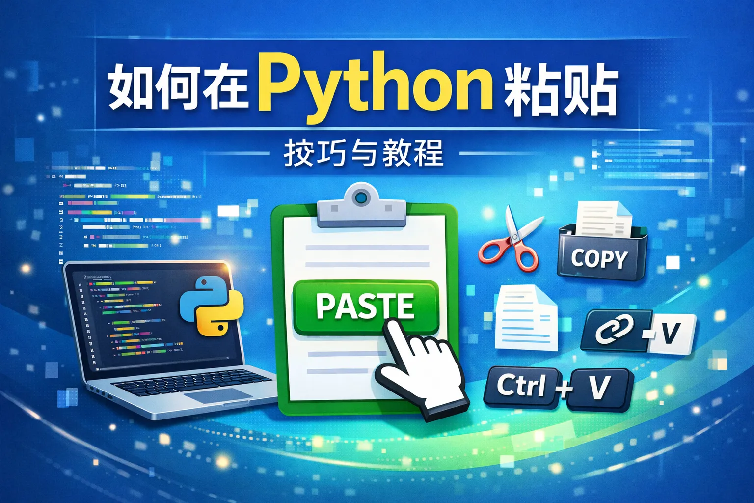 如何在python粘贴
