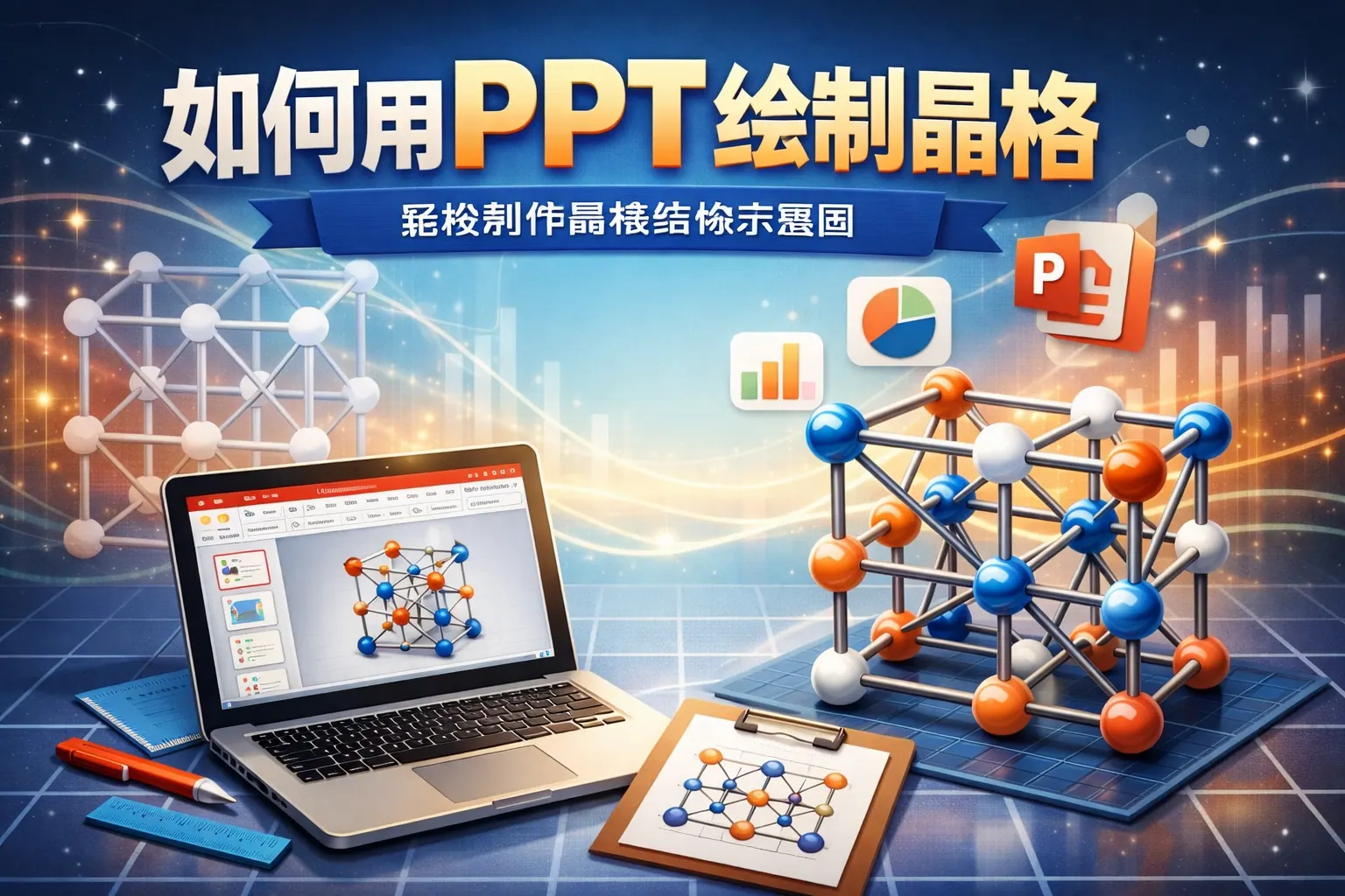 如何用ppt绘制晶格