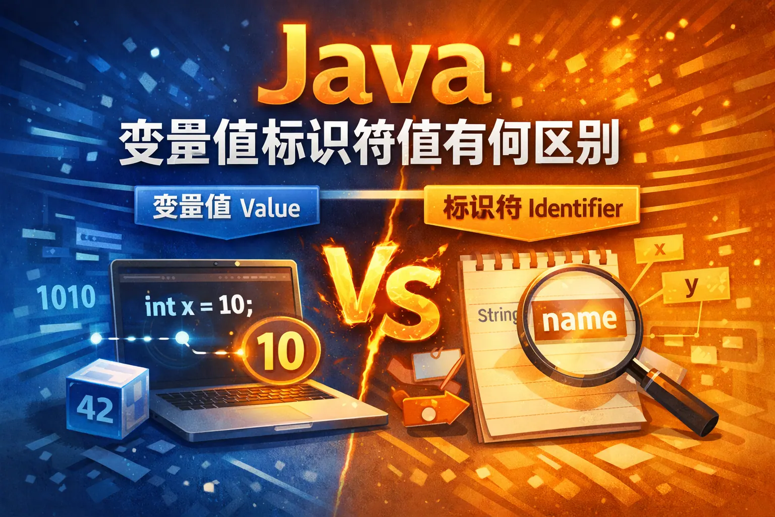java变量值标识符值有何区别