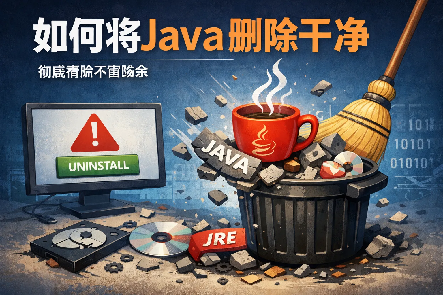 如何将java删除干净
