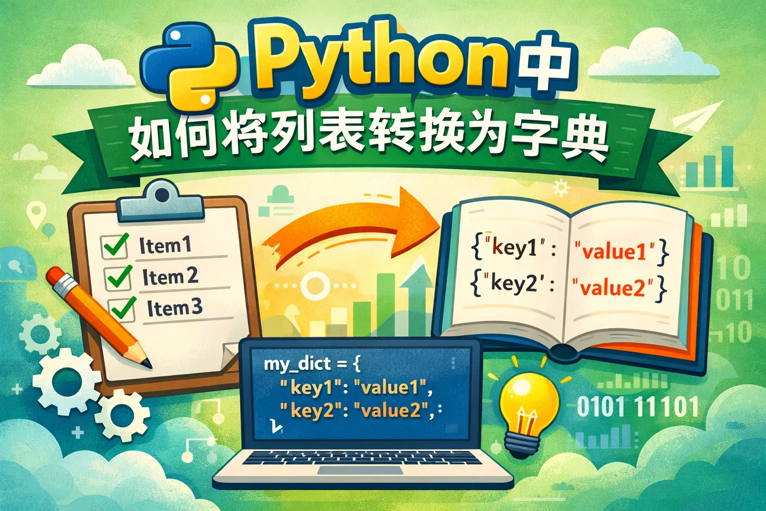 python中如何将列表转换为字典