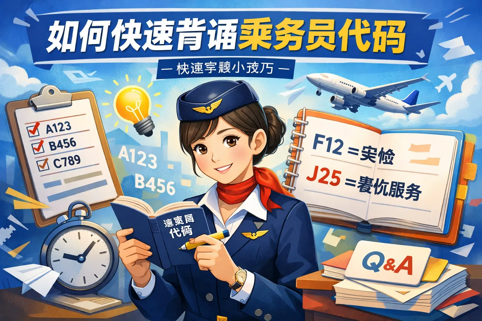 如何快速背诵乘务员代码