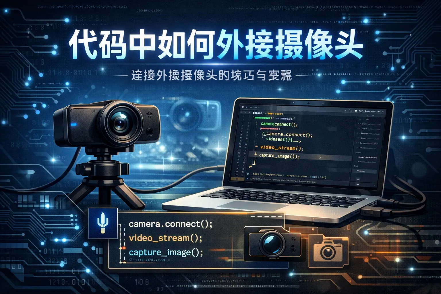 代码中如何外接摄像头