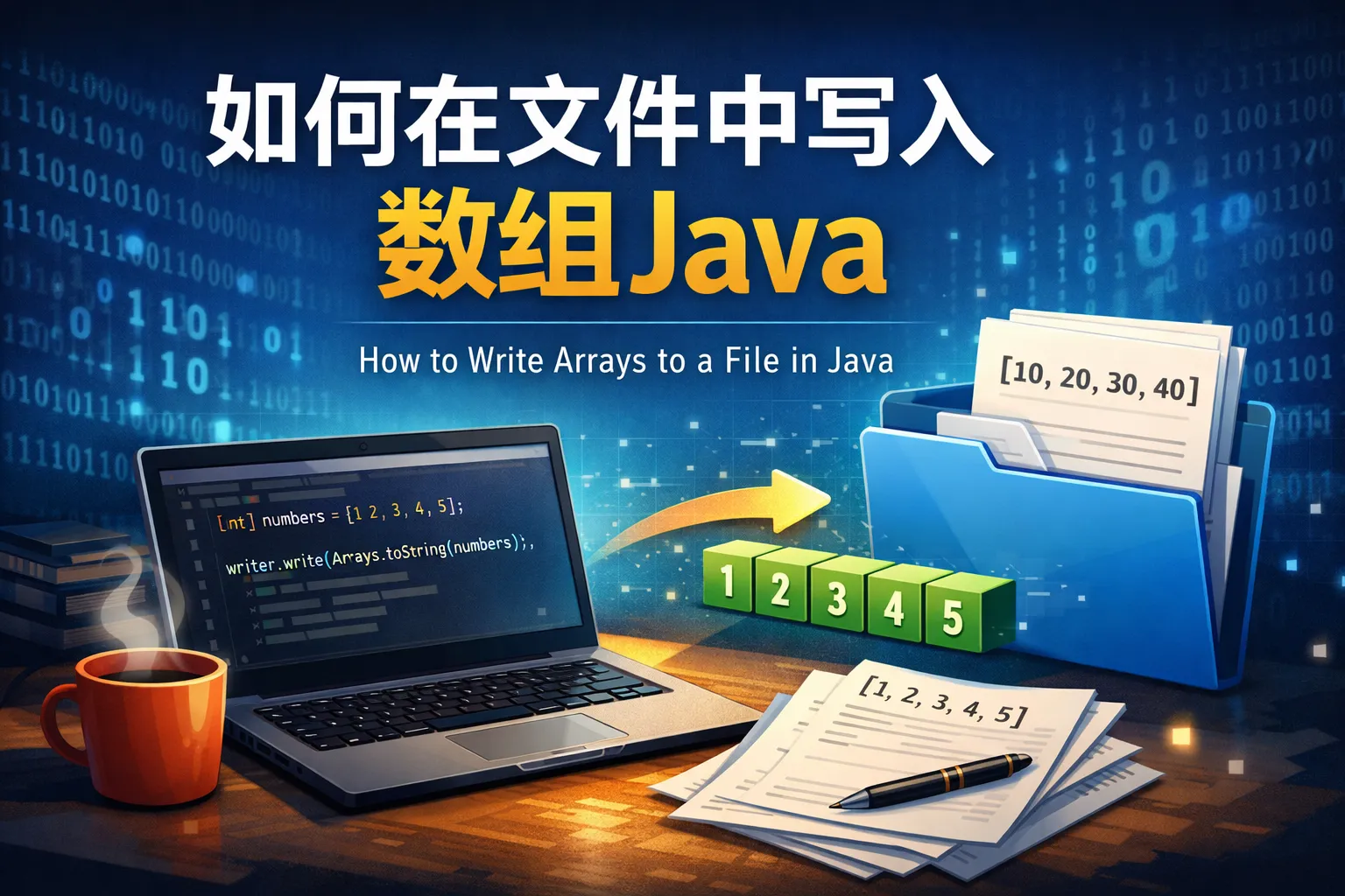 如何在文件中写入数组java