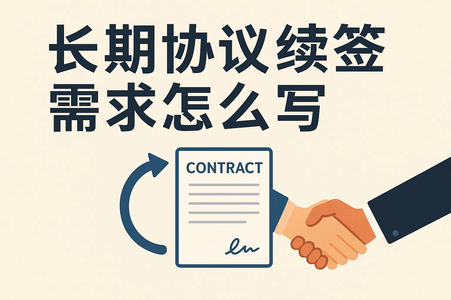 长期协议续签需求怎么写