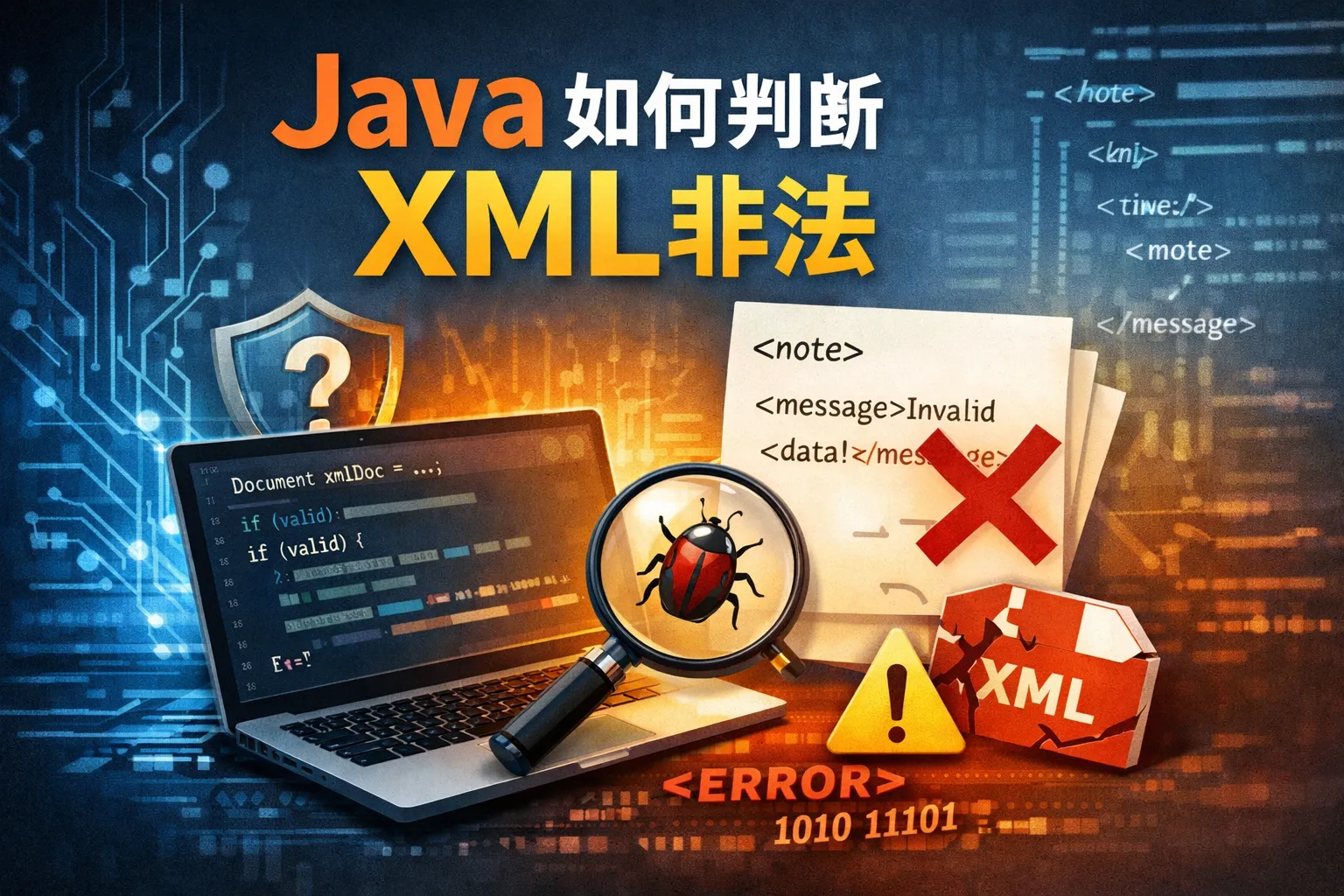 java如何判断xml非法