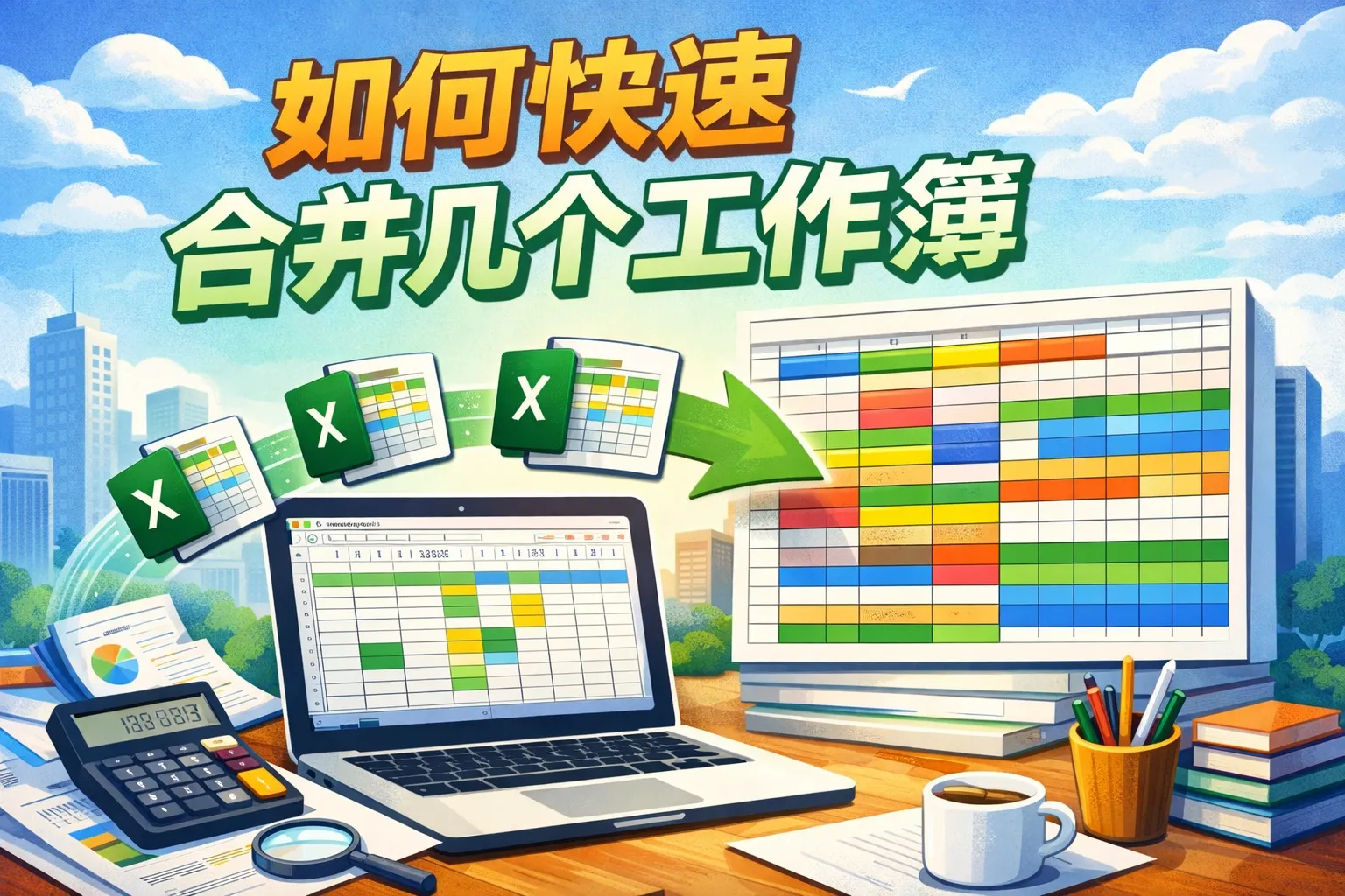 如何快速合并几个工作簿