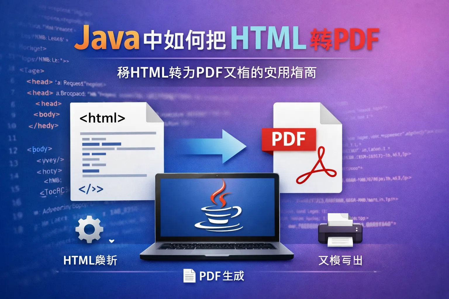 java中如何把html转化pdf