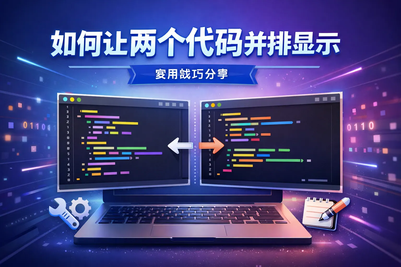如何让两个代码并排显示
