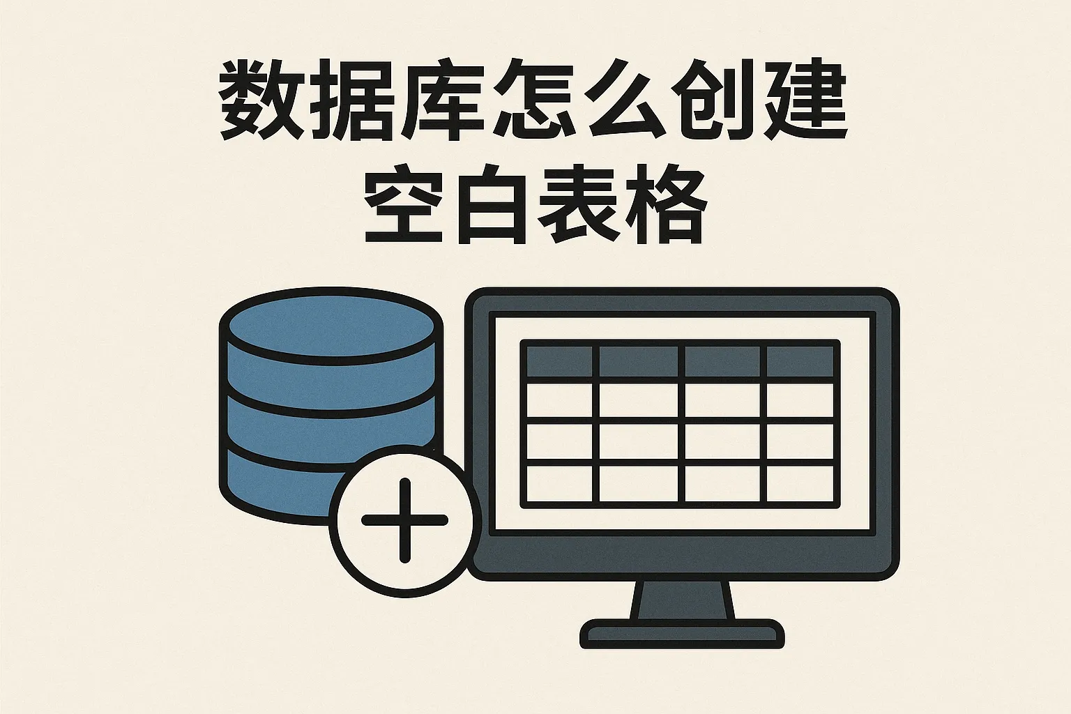 数据库怎么创建空白表格