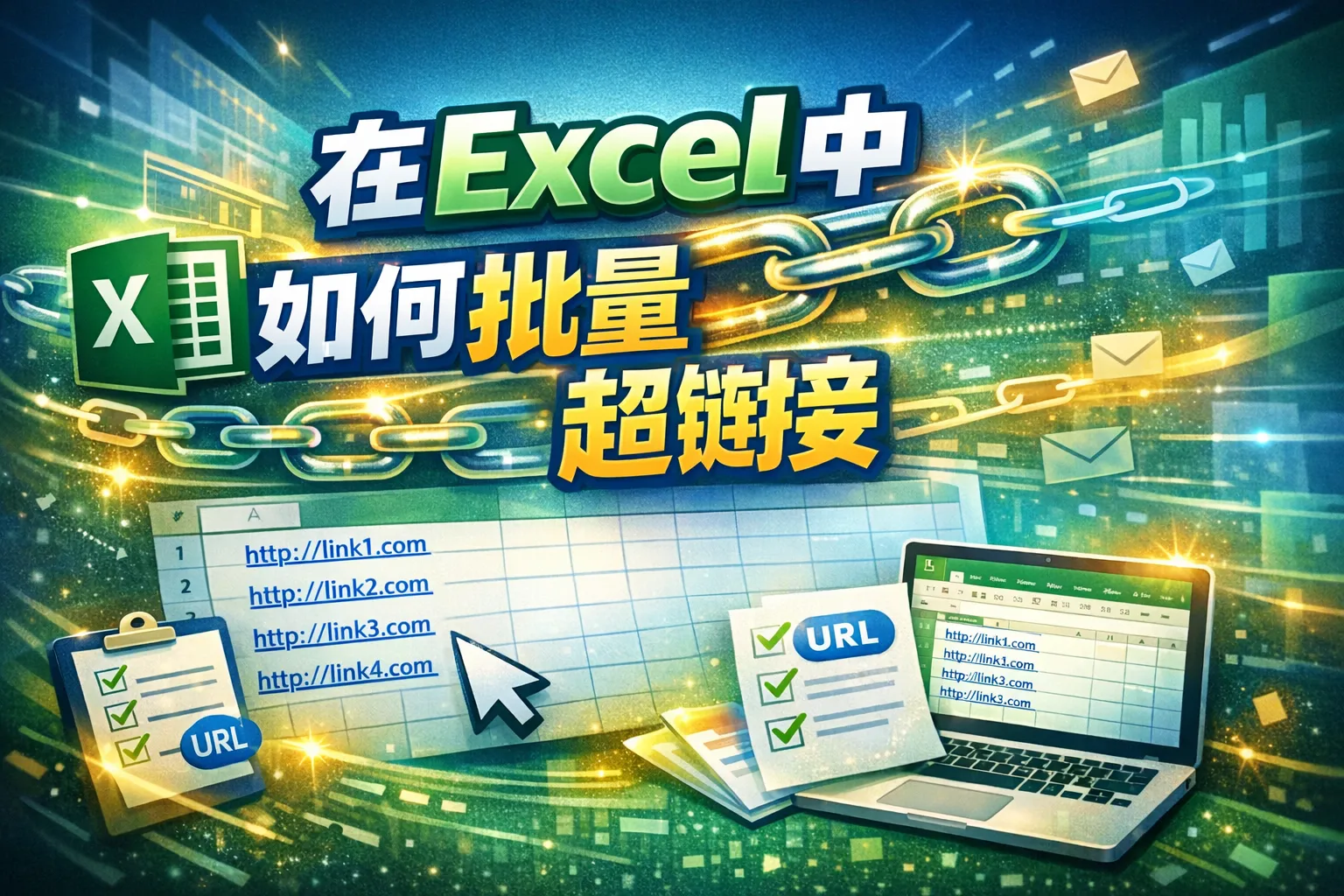 在excel中如何批量超链接