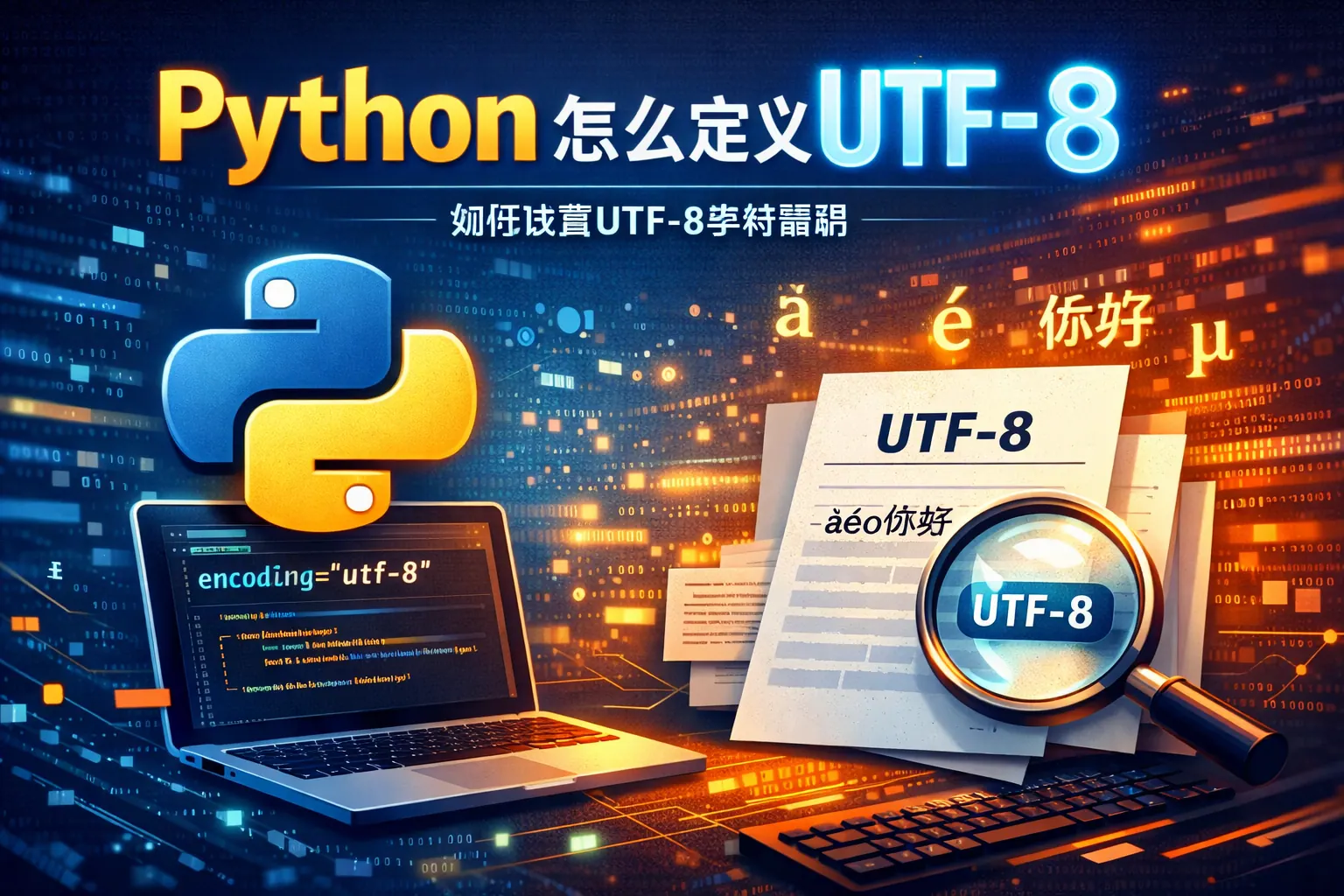 python怎么定义utf 8