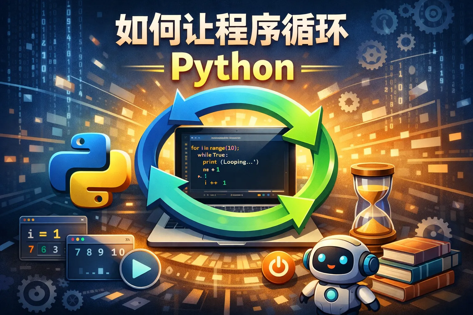 如何让程序循环 python