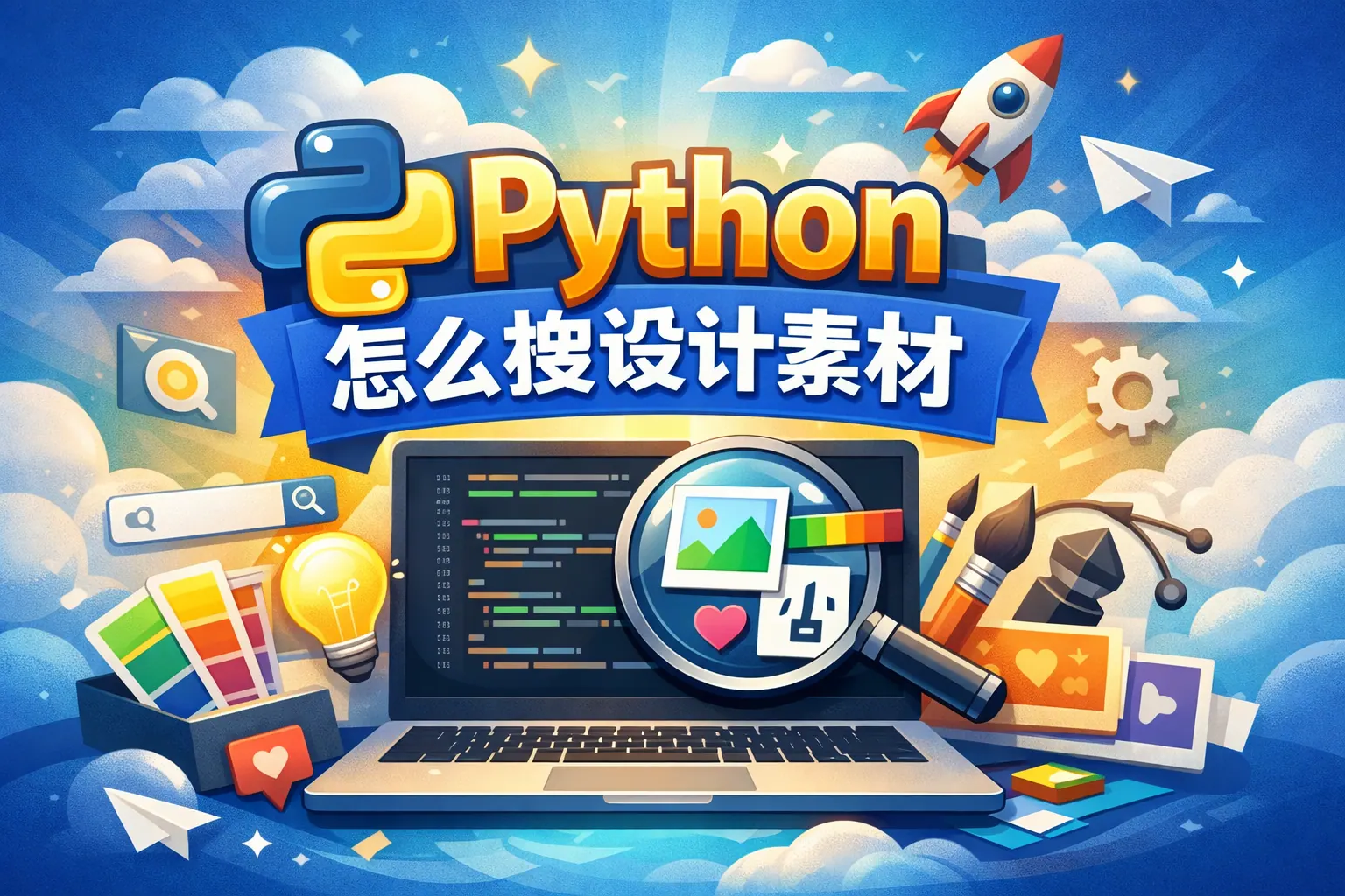 python怎么搜设计素材