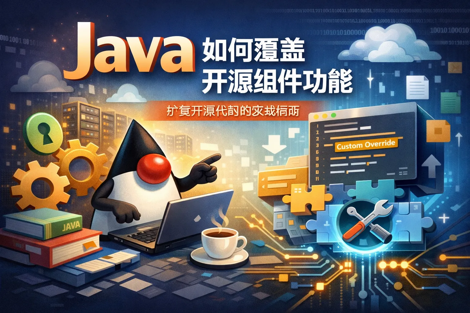 java如何覆盖开源组件功能