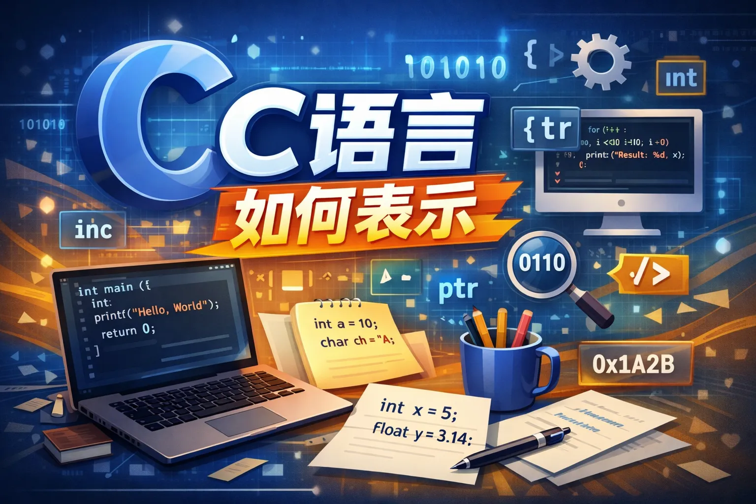 c 语言如何表示